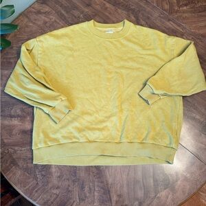 American Eagle Outfitters Mustard Sweatshirt Aaaahmazingly Soft Large